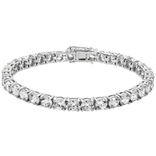 Silver Ladies' Cz Bracelet 23g